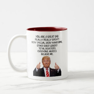 Du är en fantastisk pappa Trump Två-Tonad Mugg