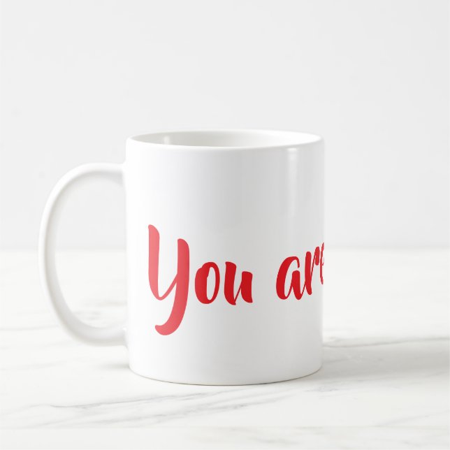 Du är en fest. kaffemugg (Vänster)