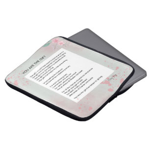Du är en gåva - själv Kärlek inspirerande Dikt Laptop Fodral