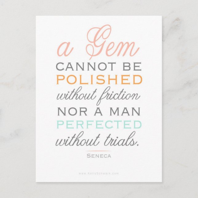 Du är en Gem Design från Kelly Schwark Vykort (Framsida)