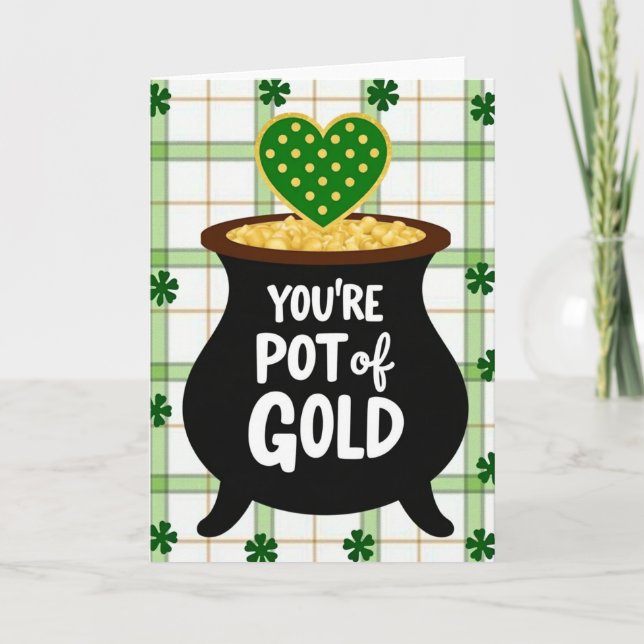 Du är en guldgruva St Patricks-kort Kort (Framsida)