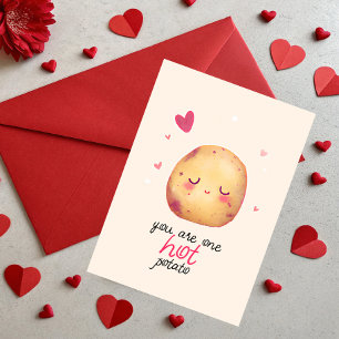 Du är en het potatisvalentinepotatis Puns Helgkort