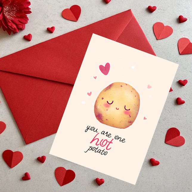 Du är en het potatisvalentinepotatis Puns Helgkort (Skapare uppladdad)