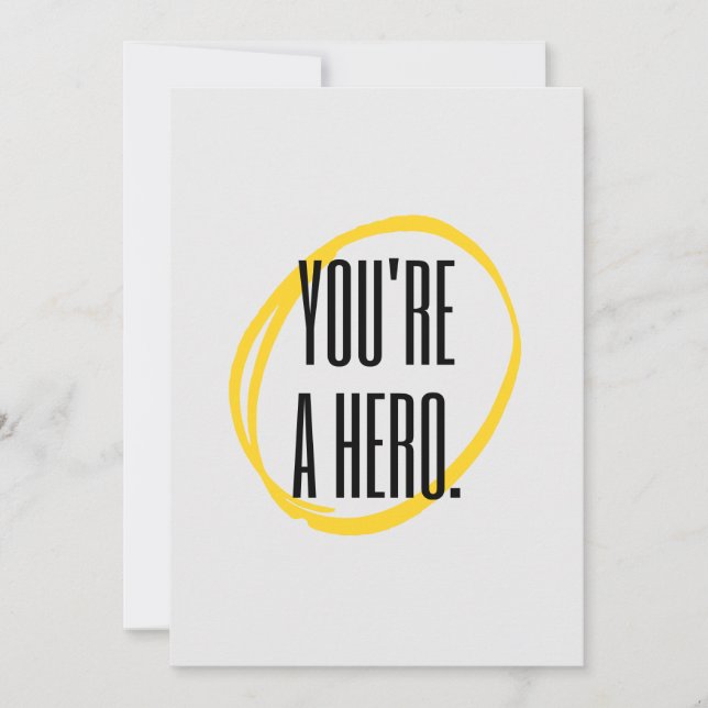 Du är en hjälte. julkort (Framsida)