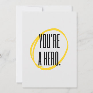 Du är en hjälte. julkort