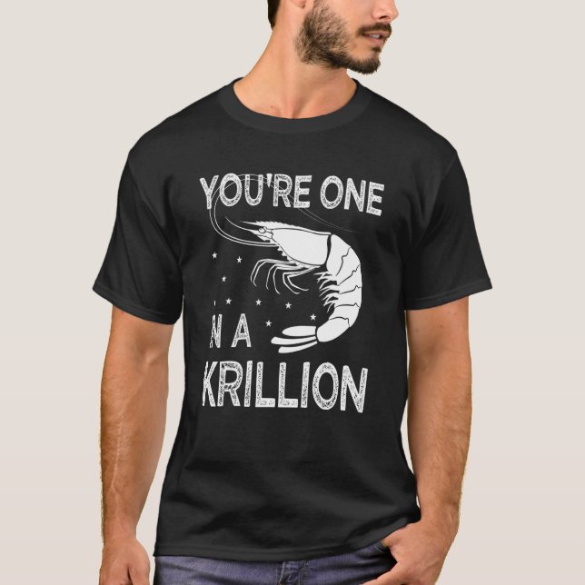 Du är en i en kriljefisk av Seafood Fläkt 1 T Shirt (Framsida)