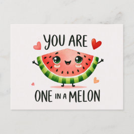 Du är en i en Melon - Cute Watermelon Helg Vykort