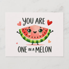 Du är en i en Melon - Cute Watermelon Helg Vykort