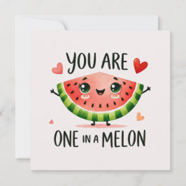 Du är en i en Melon - Cute Watermelon Julkort