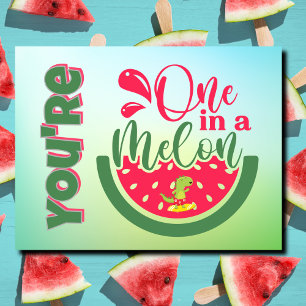 Du är en i en melon Dinosaurie som tänker på dig Vykort