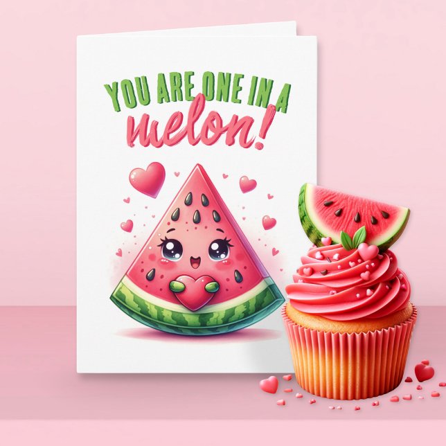 Du är en i en Melon Funny Watermelon Valentine Kort (Skapare uppladdad)