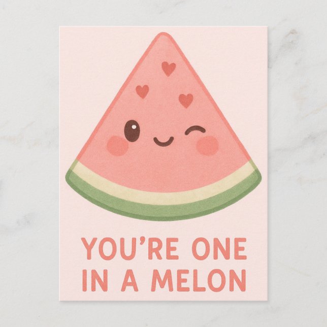 Du är en i en melon helg vykort (Framsida)