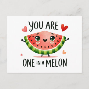 Du är en i en melon - Söt vattenmelon Vykort