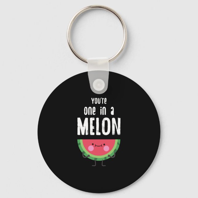 Du är en i en Melon Watermelon Fruit Pun Nyckelring (Framsida)