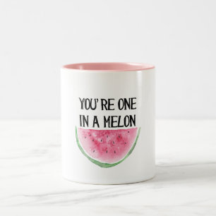 Du är en i en melonmugg Två-Tonad mugg