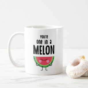 Du är en i en vits för melonvattenmelonfrukt kaffemugg