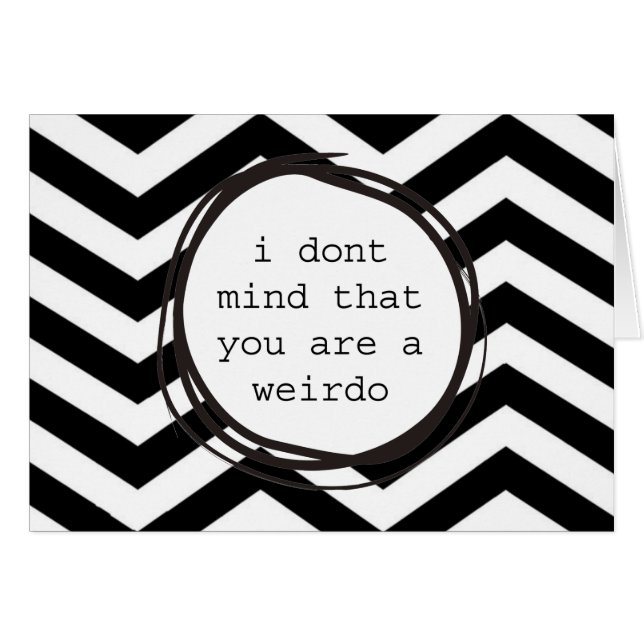 Du är en idiot. hälsningskort (Framsidan Horizontal)