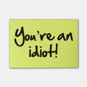 Du är en idiot Postar-its® Post-it Block