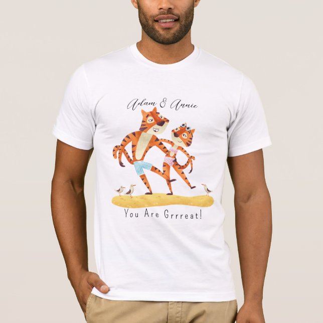 Du är en jättelik tiger-anpassad gåva till henne t shirt (Framsida)