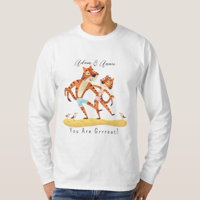 Du är en jättelik tiger-anpassad gåva till henne t shirt (Framsida)