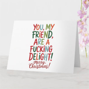 Du är en jävla glädje God Jul BFF Kort