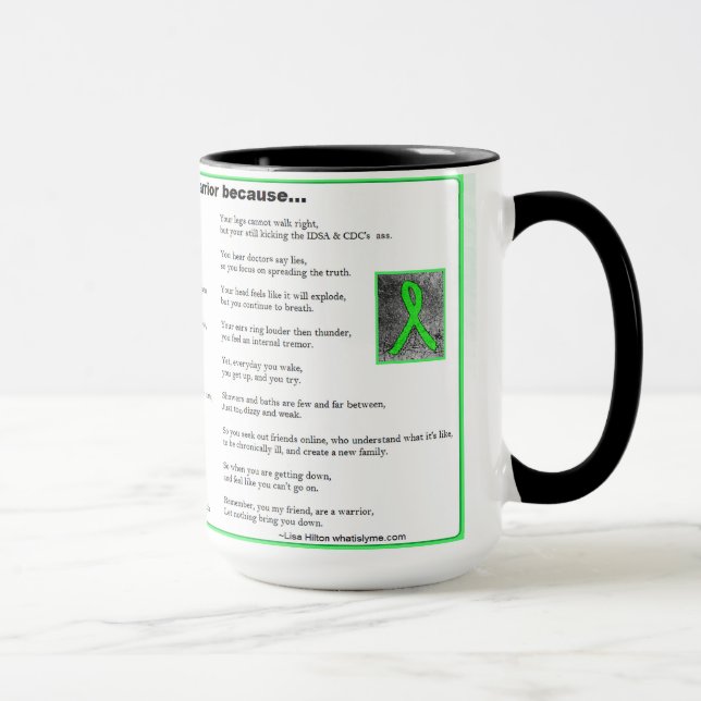 Du är en krigare, Lyme Disease Awareness Mugg (Höger)