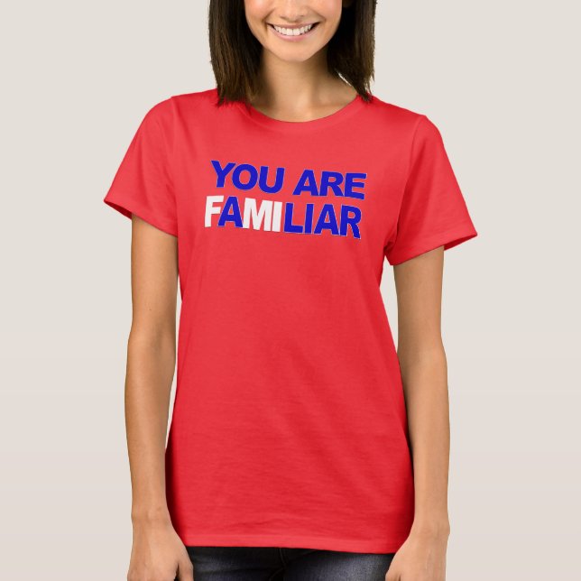 DU ÄR EN LIAR FUNNY TEE SHIRT (Framsida)