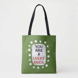 Du är en lucky Anka Tote Bag Tygkasse