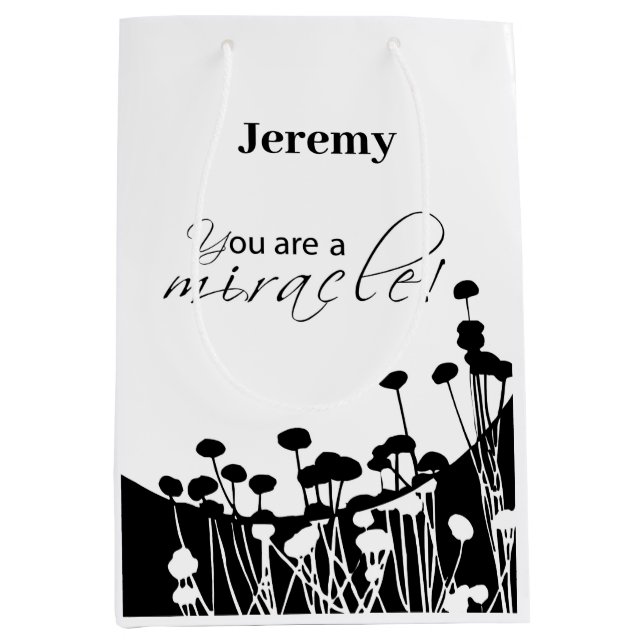 Du är en Miracle Black White-minimalistisk gift-sä (Framsidan)