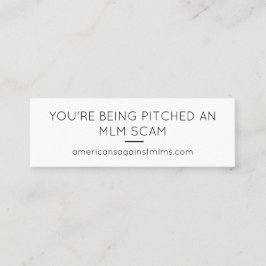 Du är en MLM-scam - liten Mini Visitkort