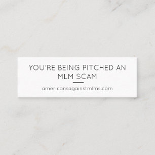 Du är en MLM-scam - liten Mini Visitkort