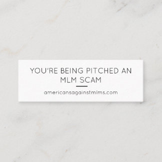 Du är en MLM-scam - liten Mini Visitkort