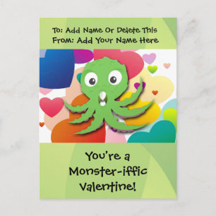 Du är en Monster-iffic Valentine Helg Vykort