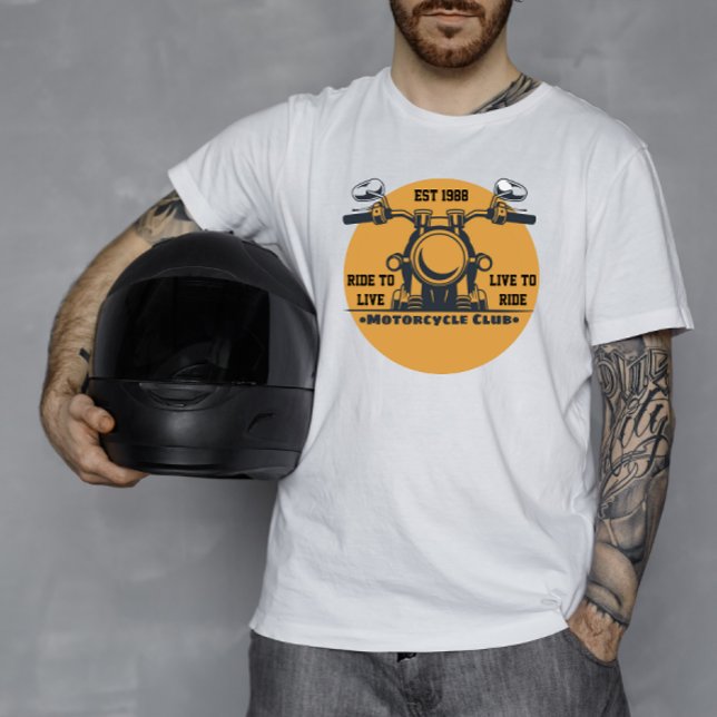 Du är en motorcykelrid från en Bra Mood T Shirt (Ride to live, live to ride.)