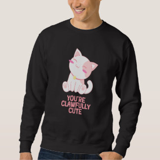 Du är en otroligt söt katt Kattpar Kattunge Lång Ärmad Tröja