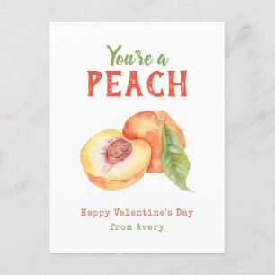 Du är en Peach Kids School Valentine-dagskort Helg Vykort