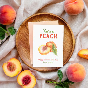 Du är en Peach Kids School Valentine-dagskort Julkort