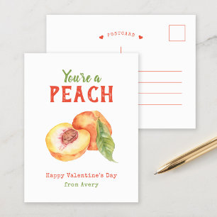 Du är en Peach Kids Valentindag Helg Vykort