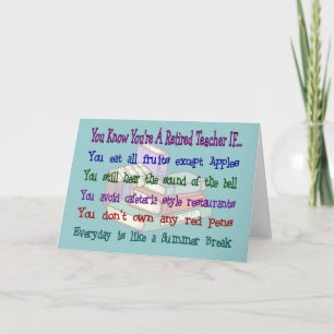 Du är en pensionerad TEACHER OM... Kort