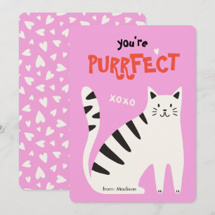 Du är en perfekt katt klassrums valentine-dags kor julkort