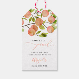 Du är en persiko-babyskor-Tack Presentetikett