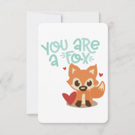 Du Är en Räv | Sött Djur Puns Design | Flirtig Va Inbjudningar