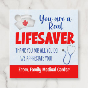 Du är en riktig Lifesaver-sjukvärdering Gåvor Etiketter