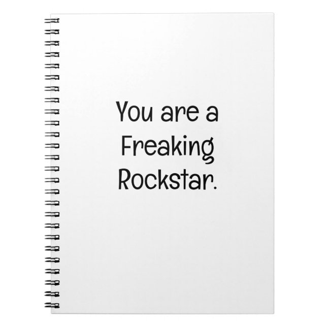Du är en riktig Rockstjärna Anteckningsbok (Framsidan)