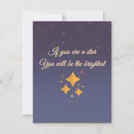 Du är en Shine Bright Star Anteckningskort