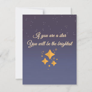 Du är en Shine Bright Star Anteckningskort