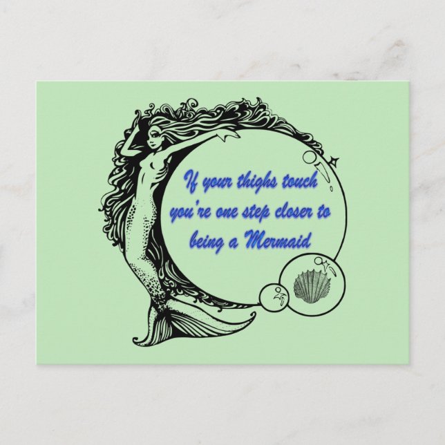 Du är en Sjöjungfru Vykort (Framsida)