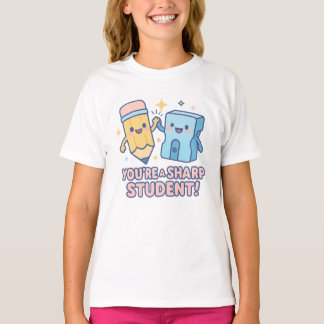 Du är en skarp student – söt penna och pennvässare t shirt
