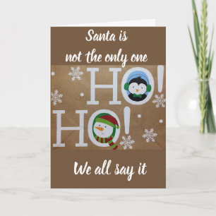 **DU ÄR EN SPETIAL*** JUL HO HO HO HELGKORT