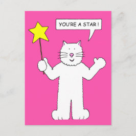 Du är en Star Cat Humor Vykort